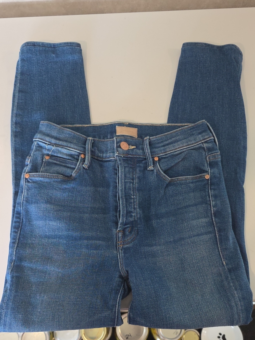 MOTHER Blue Skinny Jeans